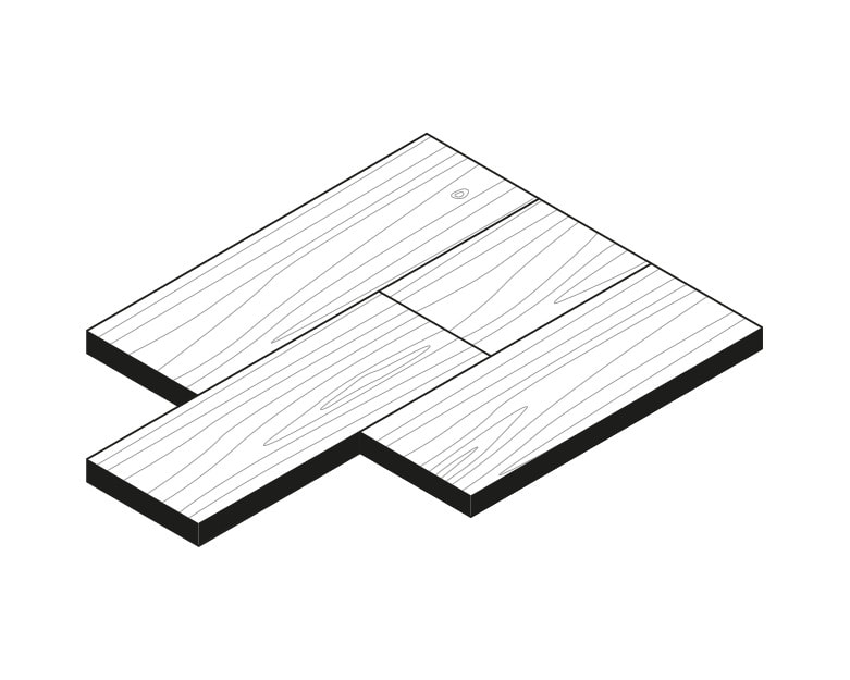 Random Length Ash Wood Flooring Planks